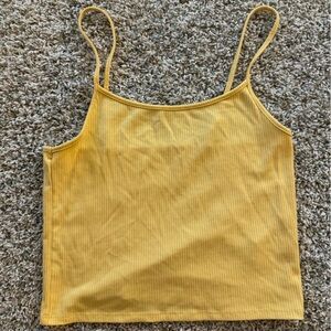 American Eagle Outfitters Mustard Ribbed Tank